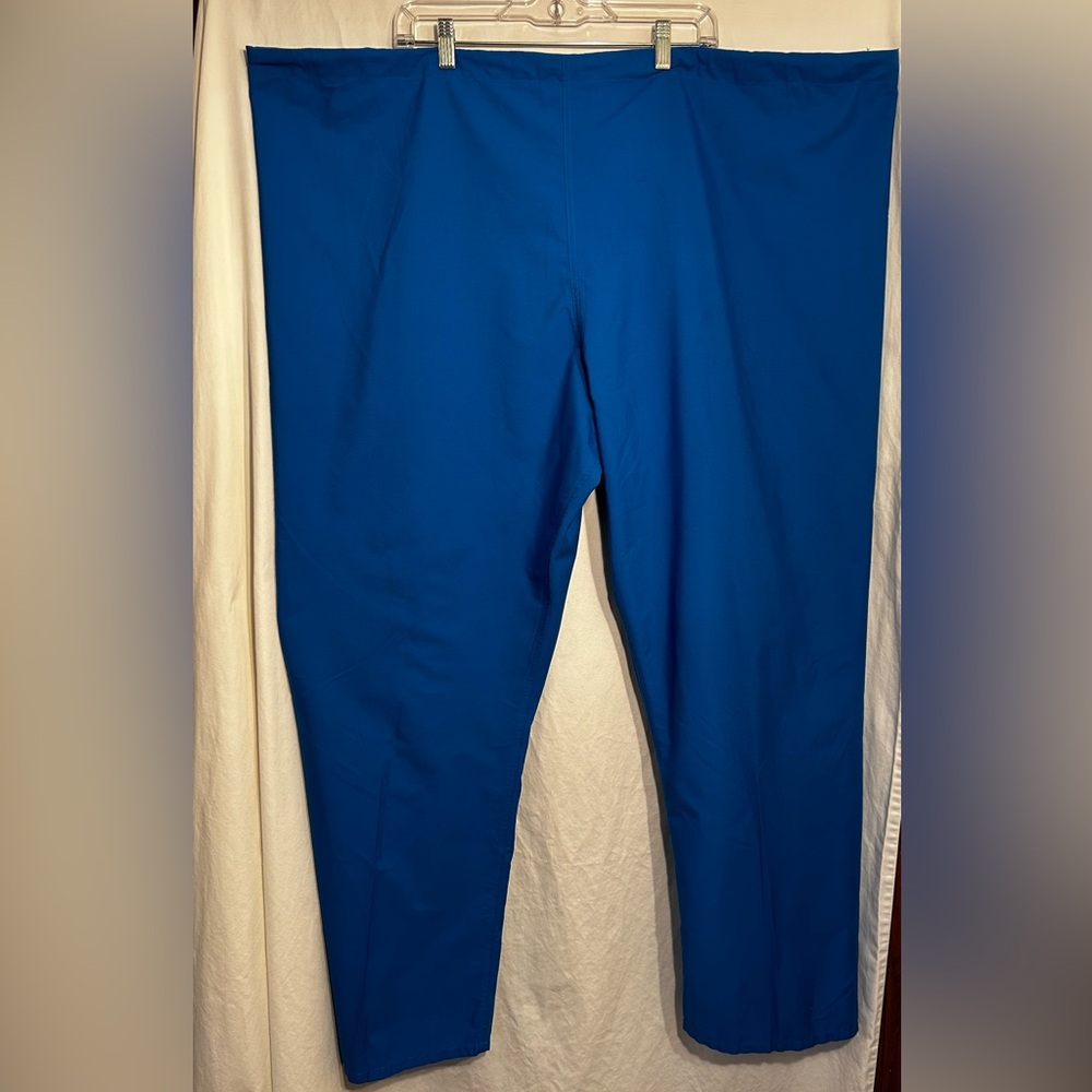UNISEX 3XL BLUE SCRUB NURSING MEDICAL DRAWSTRING WAIST PANTS RX GEAR